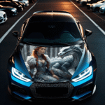 Folie Capota Auto "Hood Art" rezistenta la exterior, marime L (180 x 130cm) - Cod: AVX-CAPOTA-014L