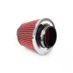 Filtru de aer conic rosu + chrome cu 3 adaptoare