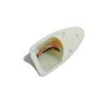 Antena auto activa AM - FM tip "SHARK TAIL" culoare GRI ARGINTIU