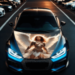 Folie Capota Auto "Hood Art" rezistenta la exterior, marime M (165 x 120cm) - Cod: AVX-CAPOTA-003M