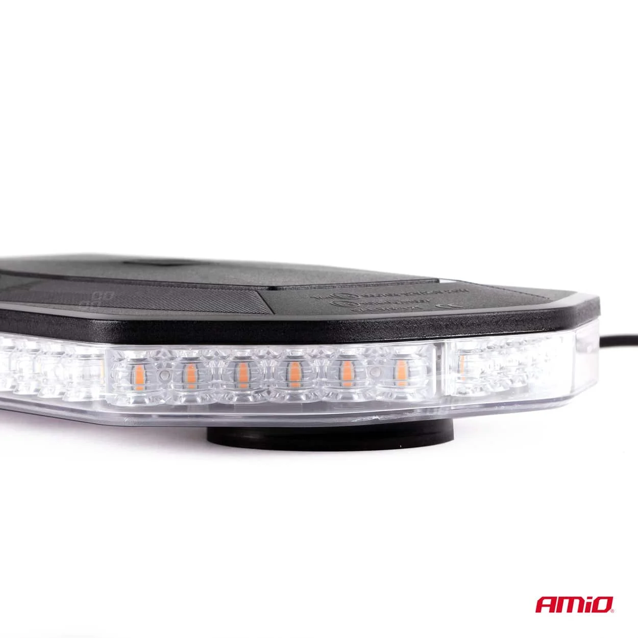 AMIO – Rampa luminoasa girofar, culoare Orange, alimentare 12/24V, 48 LED uri, protectie IP56, montaj cu magnet