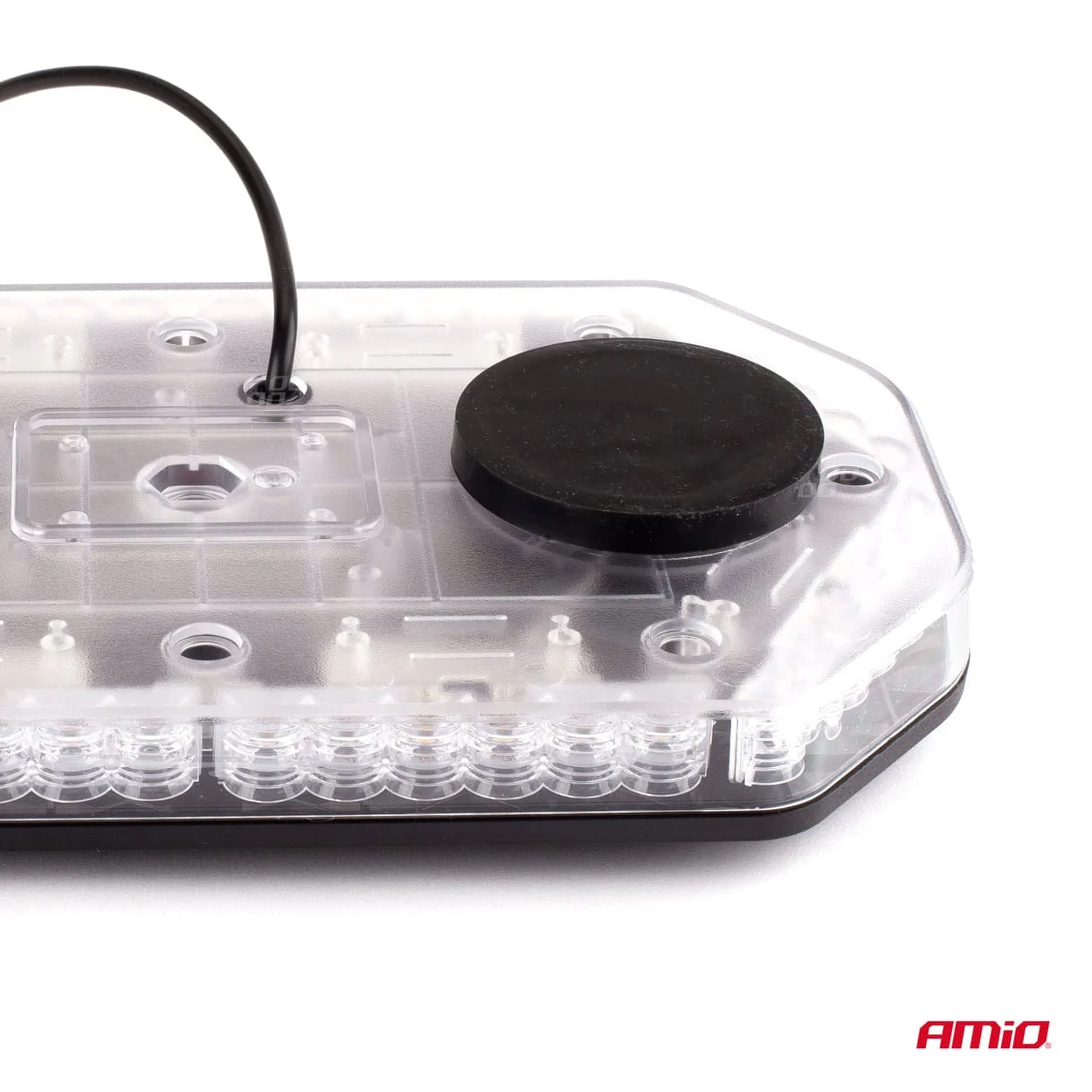 AMIO – Rampa luminoasa girofar, culoare Orange, alimentare 12/24V, 48 LED uri, protectie IP56, montaj cu magnet