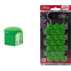 J TEC – Set capace prezoane 17 mm, culoare Verde