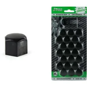 J TEC – Set capace prezoane 21 mm, culoare Negru
