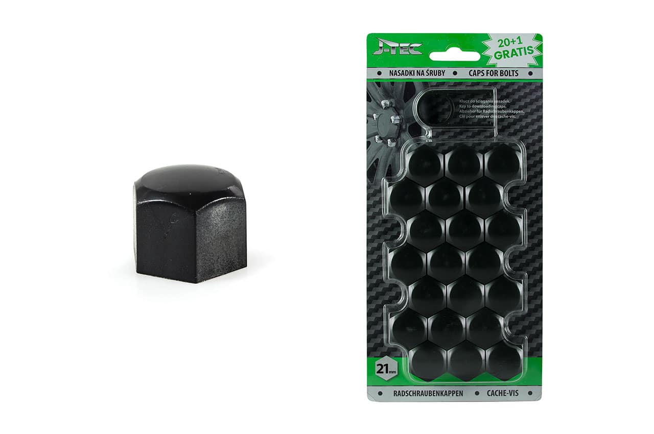 J TEC – Set capace prezoane 21 mm, culoare Negru