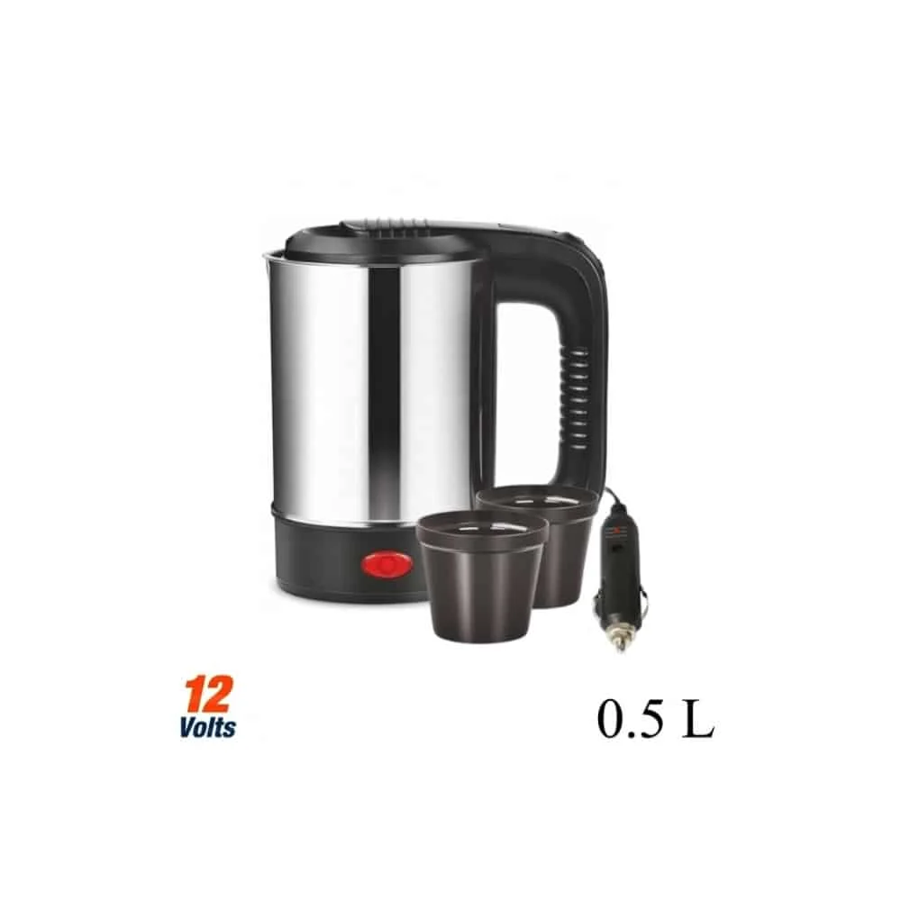 Termos electric, fierbator auto cu 2 cani, alimentare 12V, putere 250W, volum 500ml