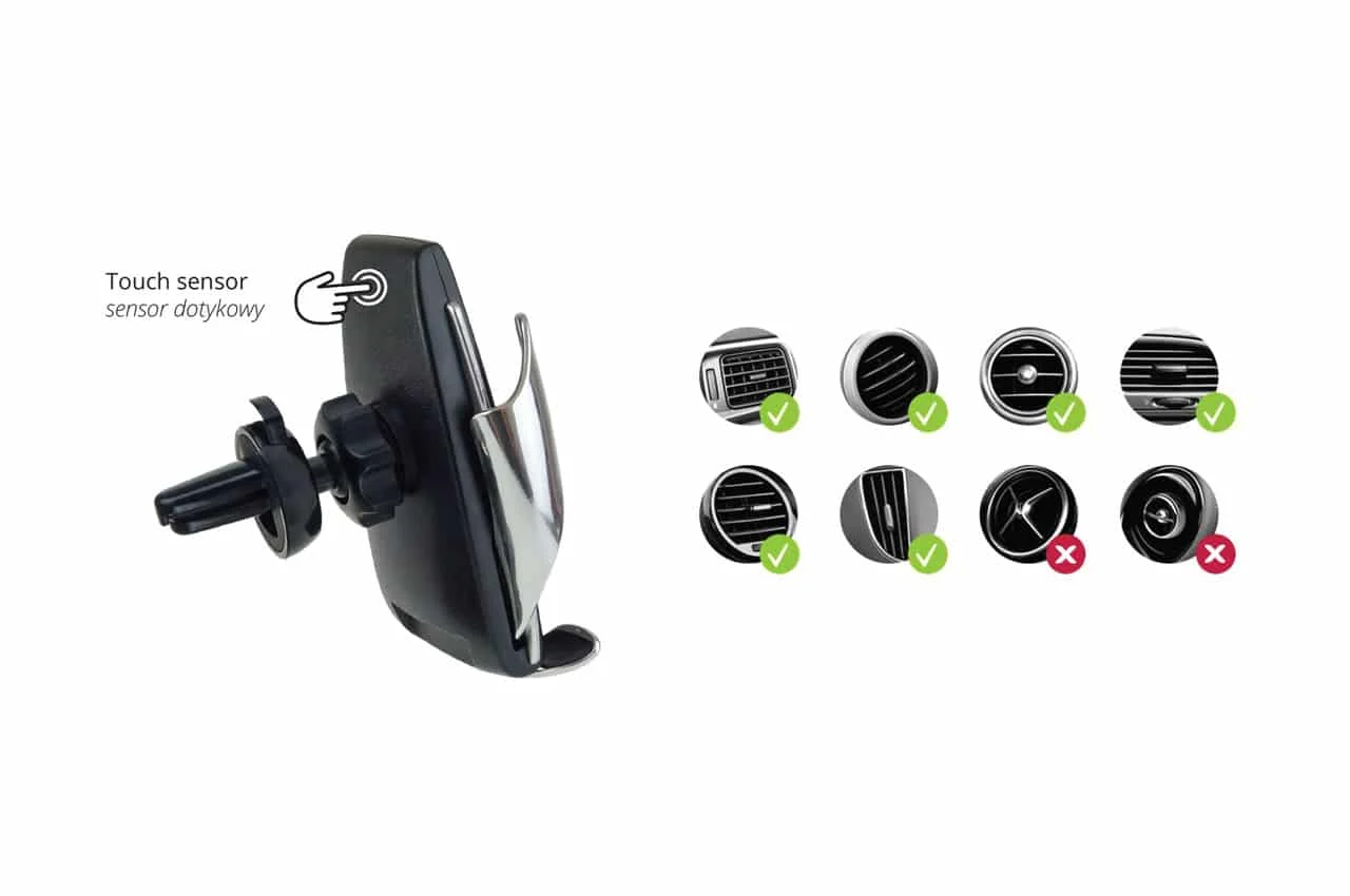 AMIO – Suport auto inteligent pentru telefon cu incarcare wireless PHW 01