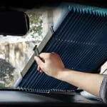 Parasolar auto retractabil de tip "Acordeon", dimensiune 46 x 150 cm