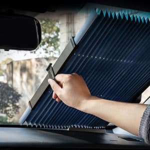 AVEX – Parasolar auto retractabil de tip "Acordeon", dimensiune 70 x 150 cm