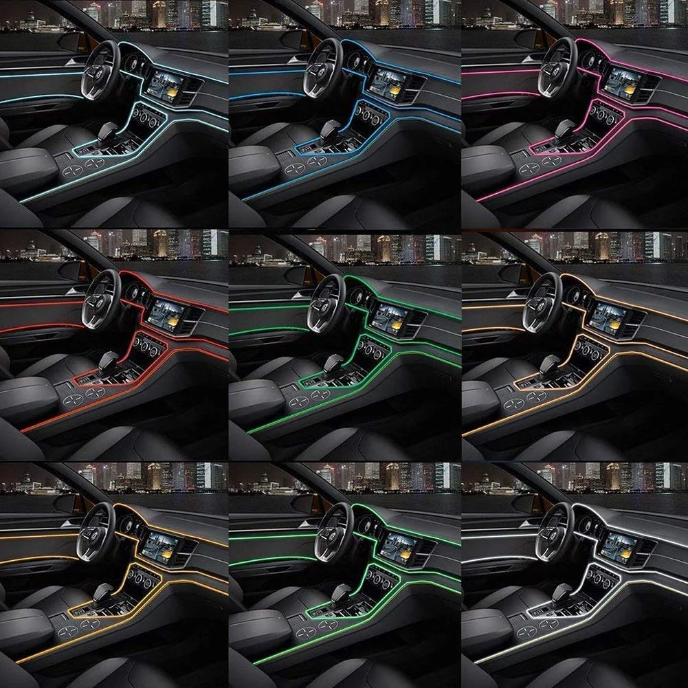 AVEX – Fir Neon Auto "EL Wire" culoare Albastru, lungime 1M, alimentare 12V, droser inclus
