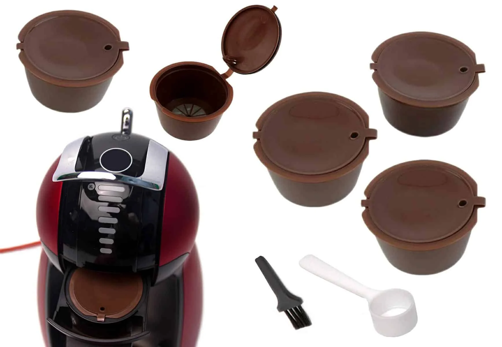 AVEX – Set 5 capsule reutilizabile pentru Aparatele de Cafea Dolce Gusto (Espressoare Dolce Gusto)