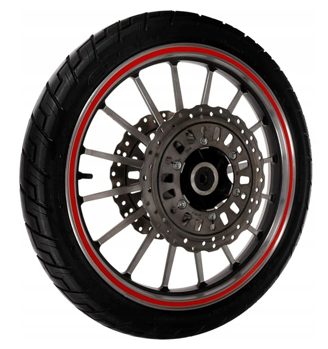 AVEX – Set 16 ornamente Reflectorizante pentru jante auto, moto, culoare Rosie