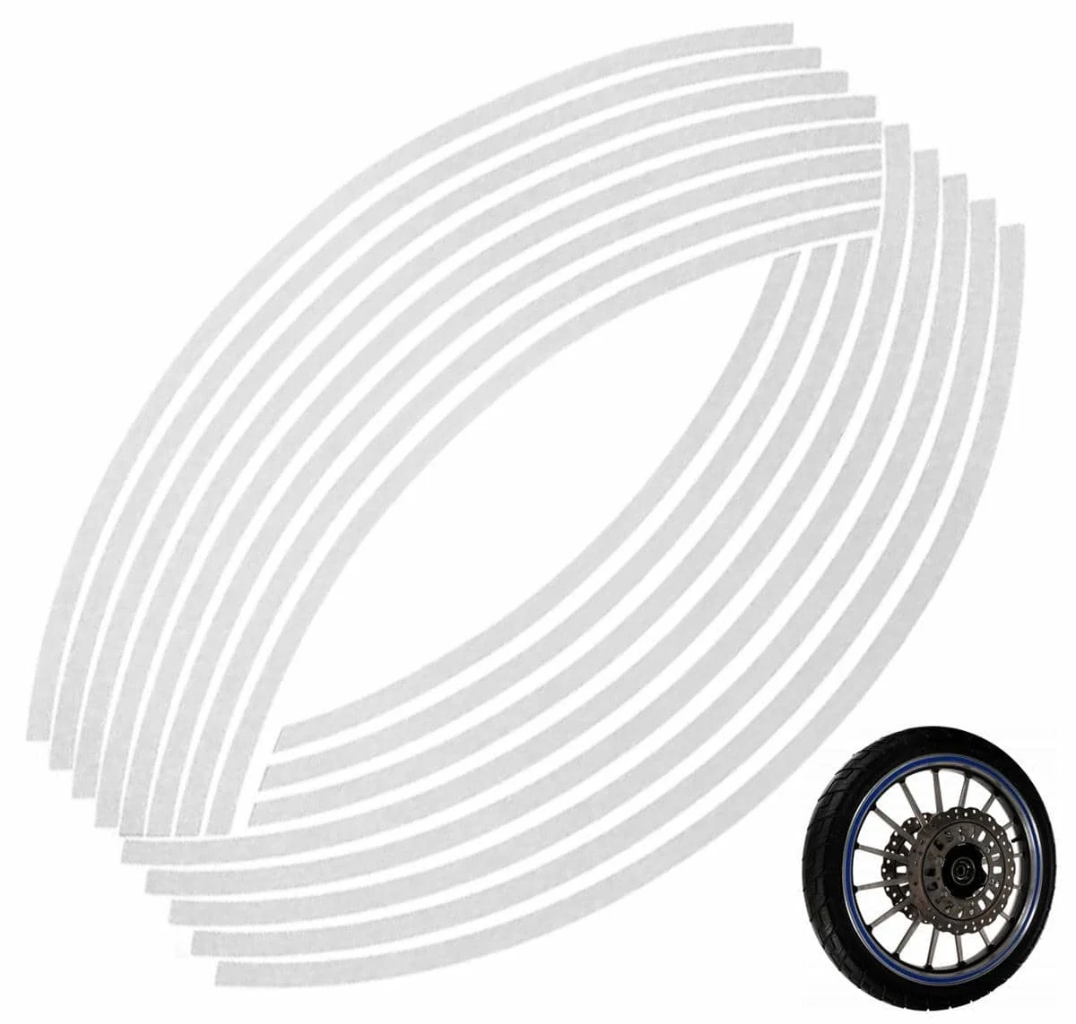 AVEX – Set 16 ornamente Reflectorizante pentru jante auto, moto, culoare Argintiu