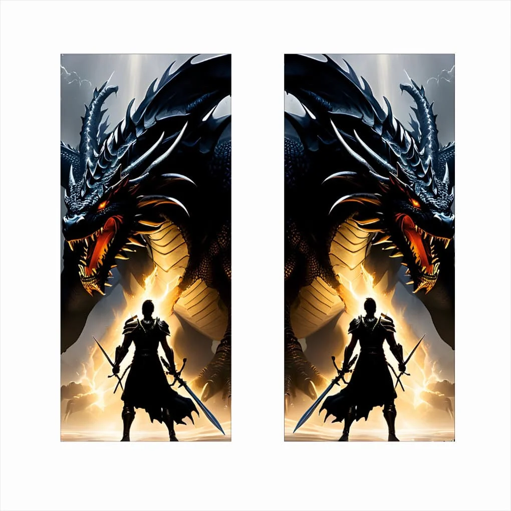 AVEX – Set 2 stickere decorative pentru stalpii usilor, print autoadeziv de inalta rezolutie, dimensine 2 buc x 50 x 22 cm , cod: AVX…