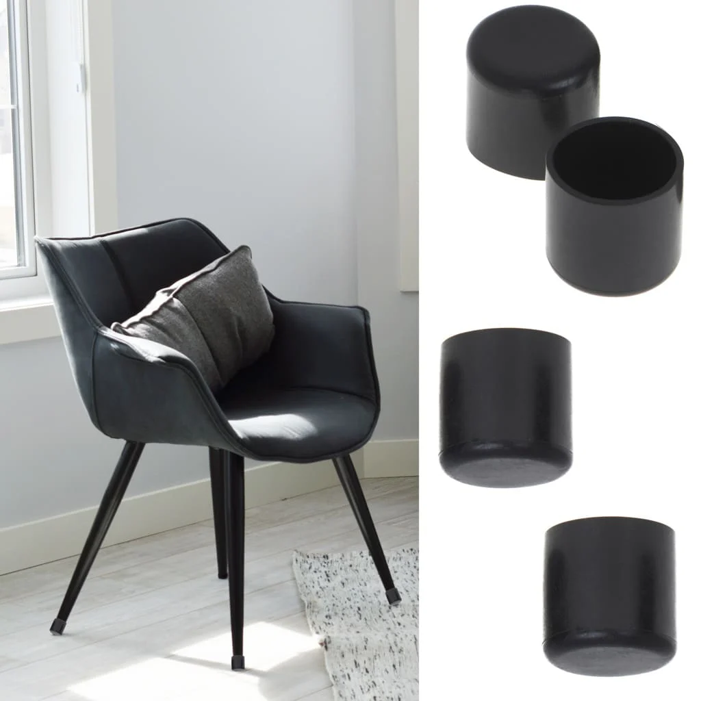 AVEX – Set 4 buc. protectii anti zgarieturi picioare scaun, diametru 22mm, culoare neagra