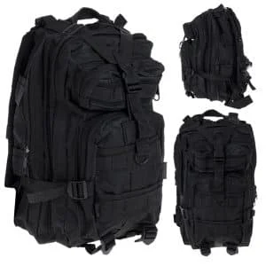 AVEX – Rucsac Tactic Militar, culoare NEGRU, capacitate 25l