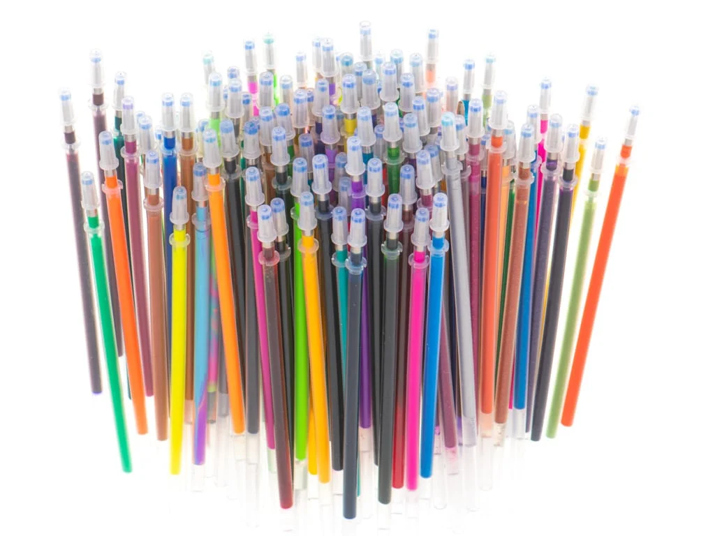 AVEX – Set 242 piese, Pixuri cu gel multicolor + Rezerve + Carte de colorat + Penar