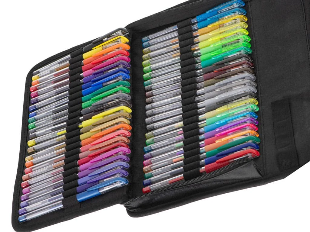 AVEX – Set 242 piese, Pixuri cu gel multicolor + Rezerve + Carte de colorat + Penar