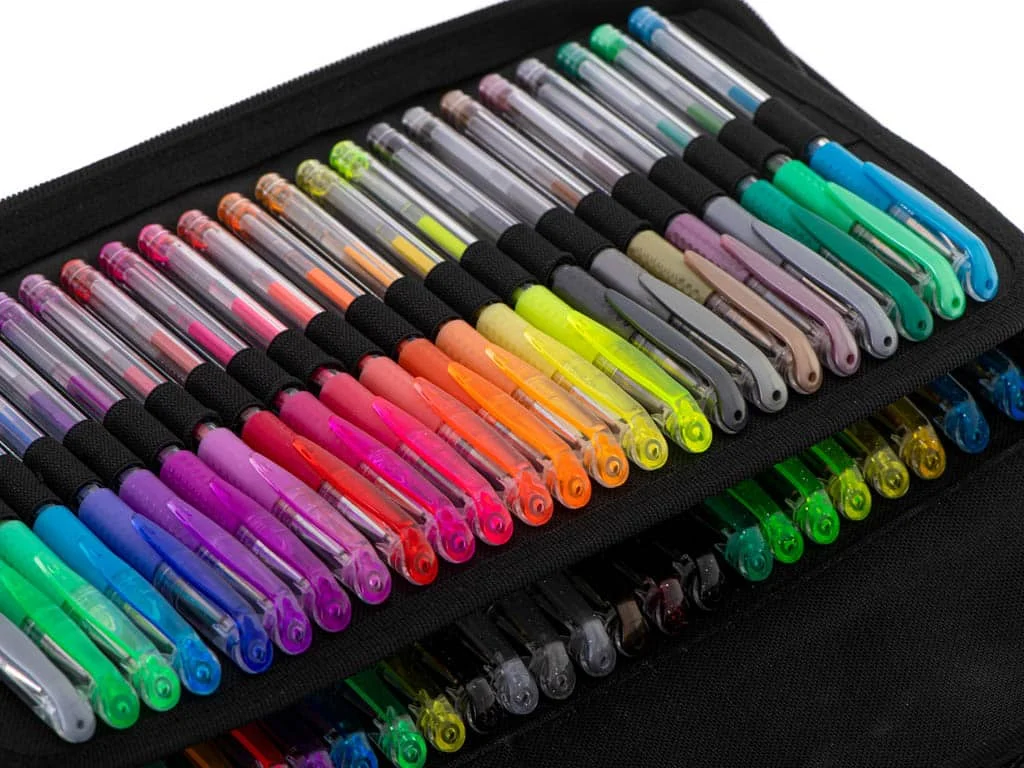 AVEX – Set 242 piese, Pixuri cu gel multicolor + Rezerve + Carte de colorat + Penar