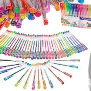 AVEX – Set 50 piese, Pixuri cu gel multicolor cu sclipici (glitter)
