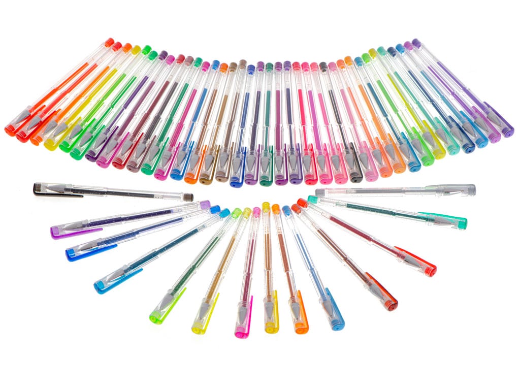 AVEX – Set 50 piese, Pixuri cu gel multicolor cu sclipici (glitter)