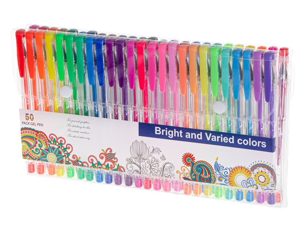 AVEX – Set 50 piese, Pixuri cu gel multicolor cu sclipici (glitter)