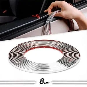 AVEX – Rola Ornament autoadeziv, 8mm x 15m, culoare Crom SILVER