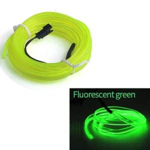 AVEX – Fir Neon Auto "EL Wire" culoare Verde Fluorescent, lungime 5M, alimentare 12V, droser inclus