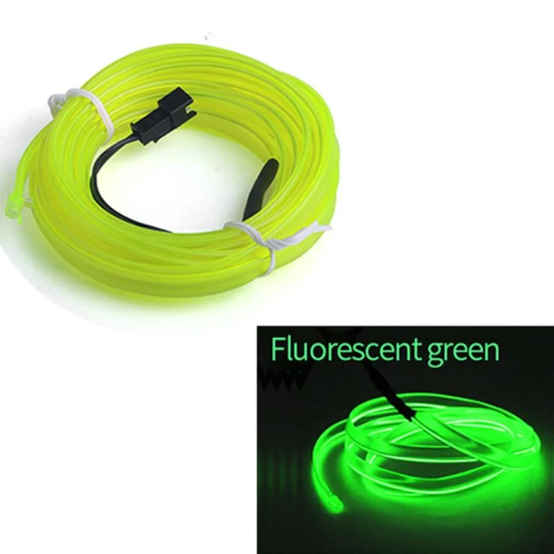 AVEX – Fir Neon Auto "EL Wire" culoare Verde Fluorescent, lungime 5M, alimentare 12V, droser inclus