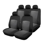 Huse Scaun Auto, 9 piese, universale, culoare Gri-Negru