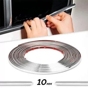 AVEX – Rola Ornament autoadeziv, 10mm x 15m, culoare Crom SILVER