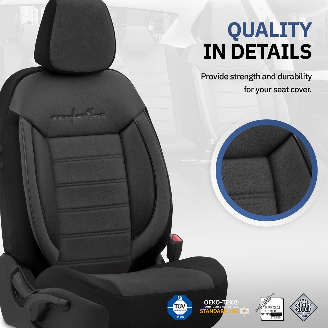 OTOM – Set huse scaun auto PREMIUM, Universale, nefractionate, OTOM COMFORTLINE 209