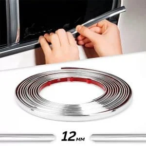 AVEX – Rola Ornament autoadeziv, 12mm x 15m, culoare Crom SILVER