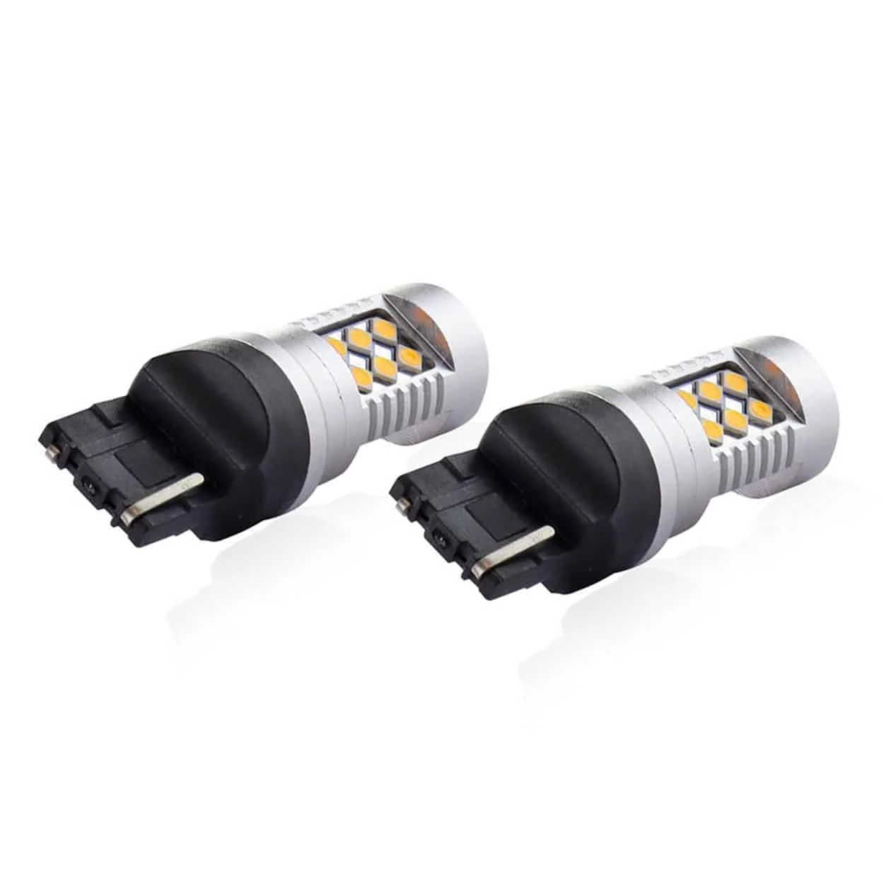 AMIO – Set becuri auto cu LED CANBUS, 3030, 24SMD, compatibil T20, 7440, WY21W, Portocaliu, 12V / 24V, destinat competitiilor auto sau…