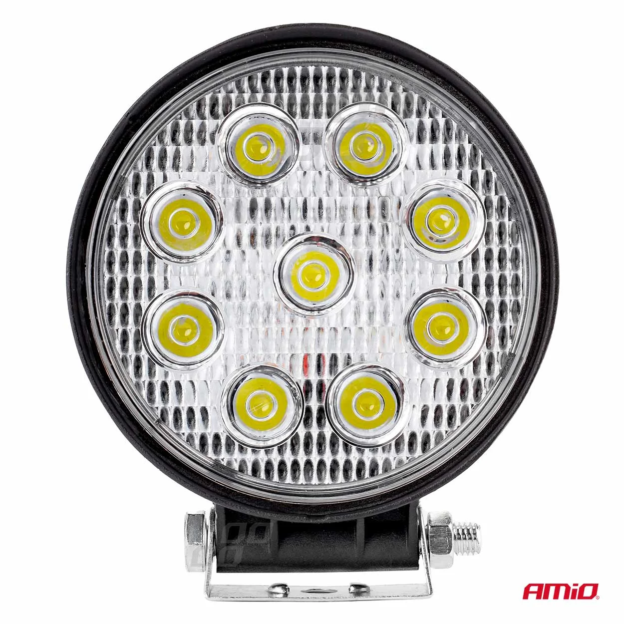 AMIO – Proiector LED pentru Off Road, ATV, SSV, culoare 6500K, LED FLOOD, 27W, tensiune 9 36V, diametru Ø110 mm