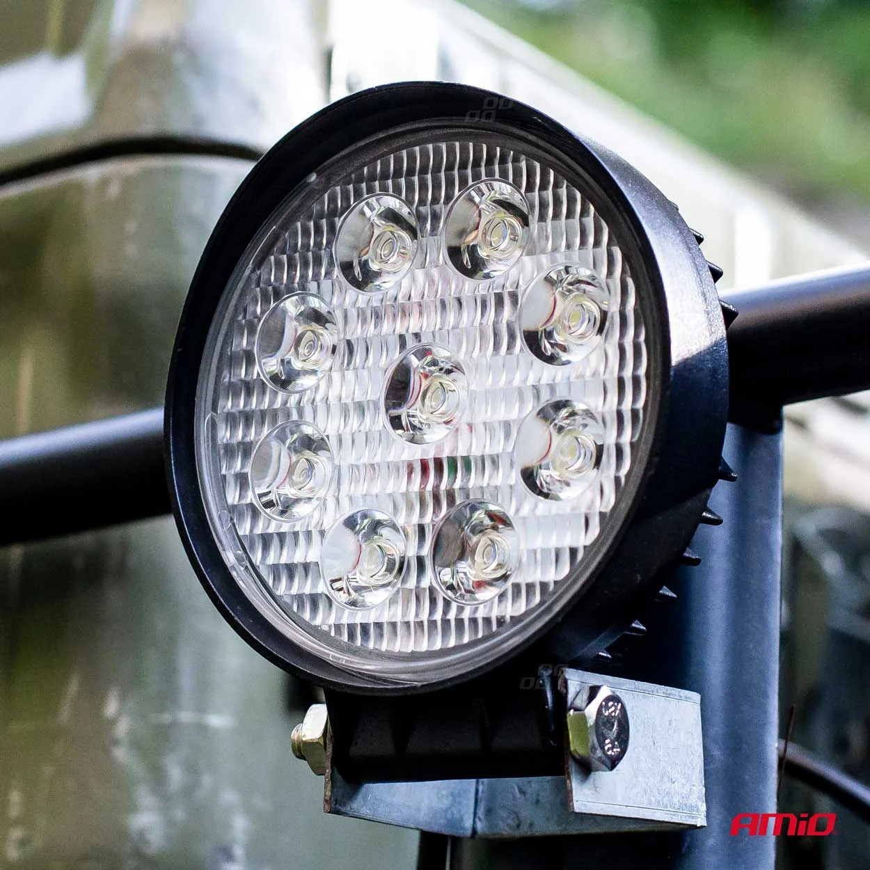 AMIO – Proiector LED pentru Off Road, ATV, SSV, culoare 6500K, LED FLOOD, 27W, tensiune 9 36V, diametru Ø110 mm