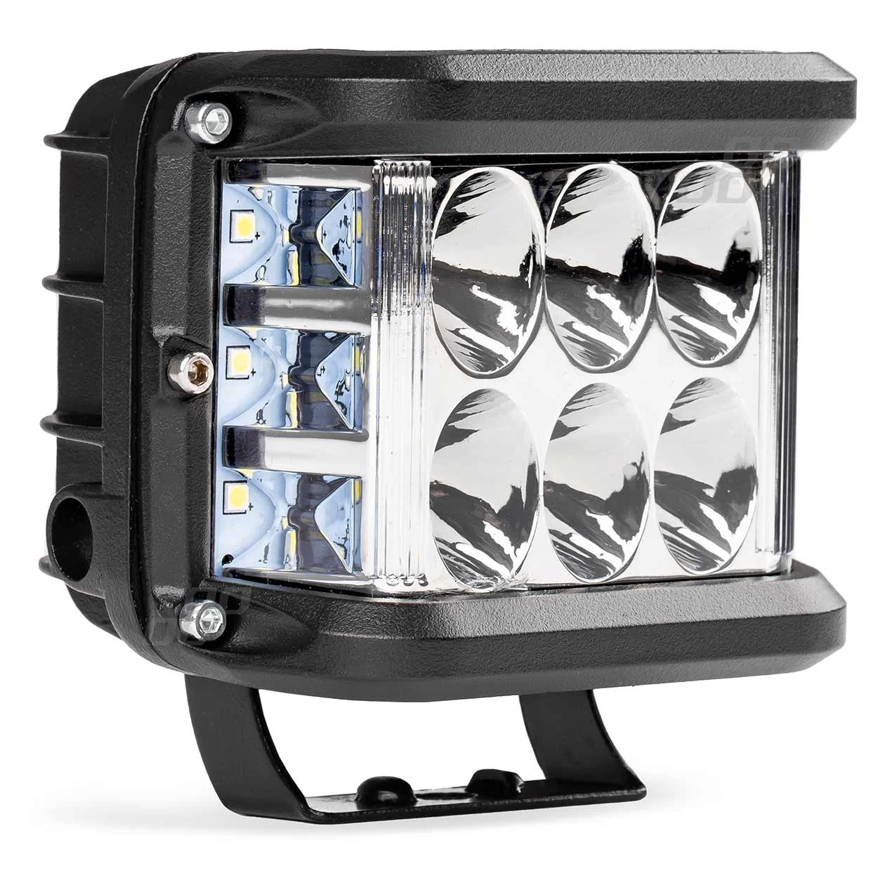 AMIO – Proiector LED pentru Off Road, ATV, SSV, culoare 6500K, cu doua functii, tensiune 9 36V, dimensiune, 110 x 75 mm