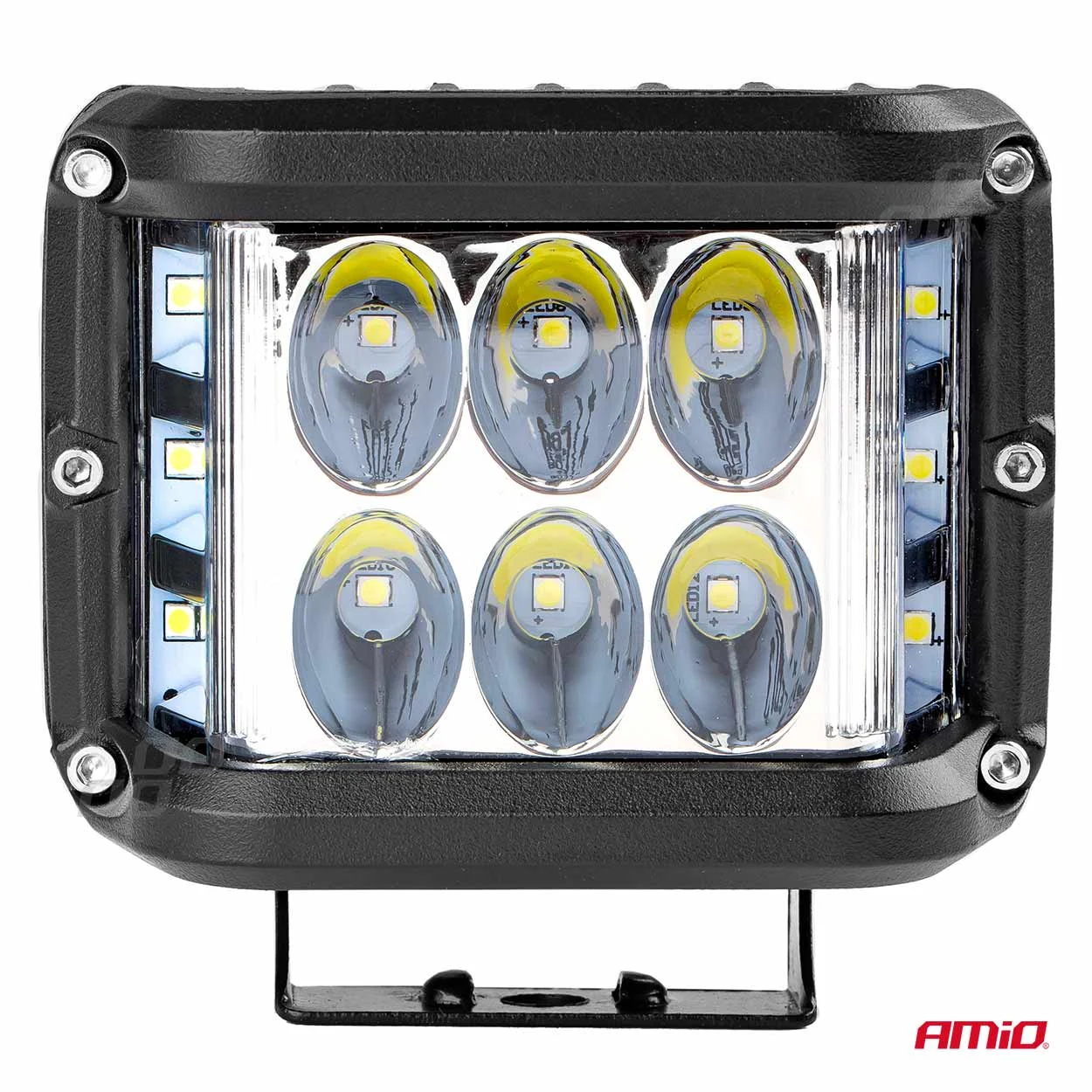 AMIO – Proiector LED pentru Off Road, ATV, SSV, culoare 6500K, cu doua functii, tensiune 9 36V, dimensiune, 110 x 75 mm
