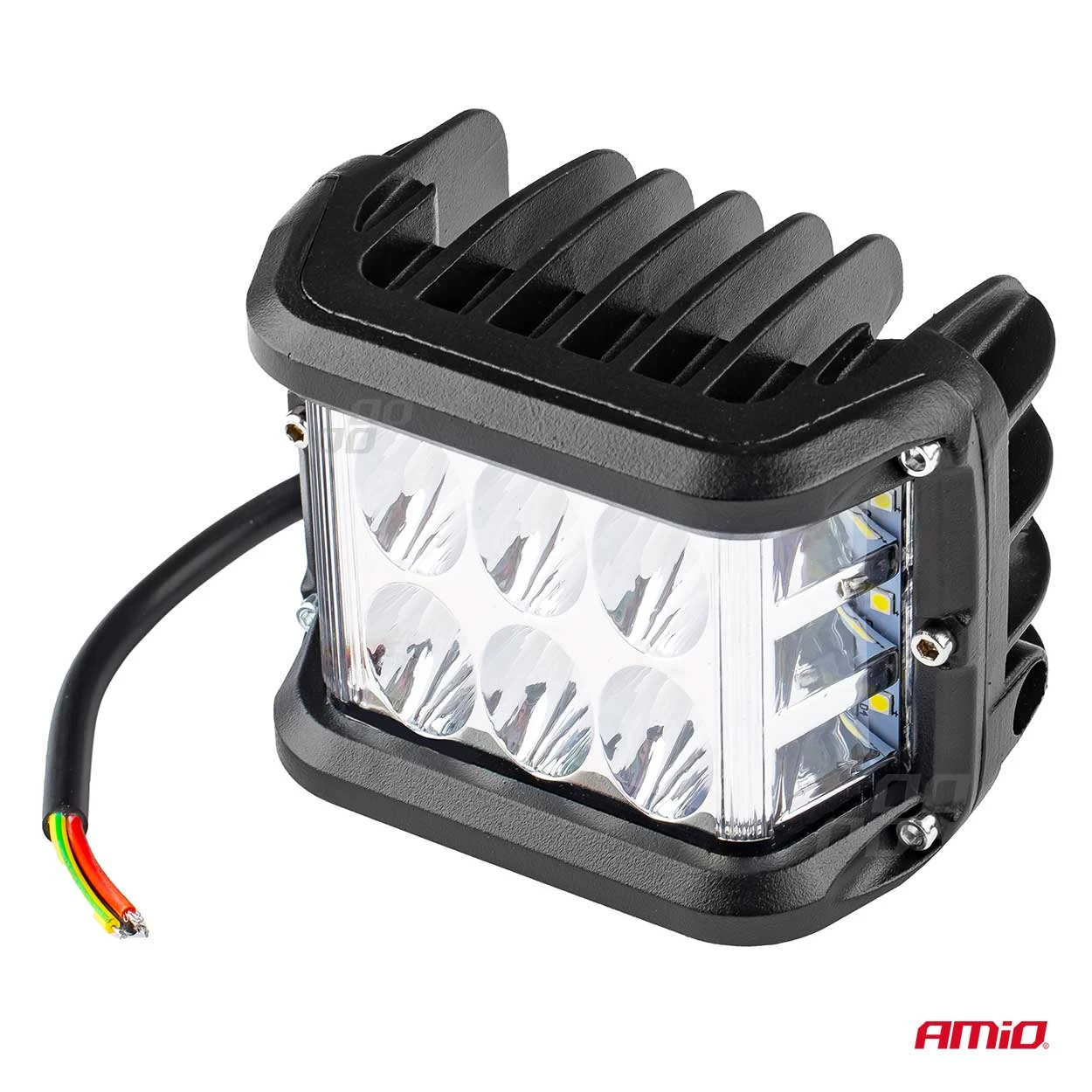 AMIO – Proiector LED pentru Off Road, ATV, SSV, culoare 6500K, cu doua functii, tensiune 9 36V, dimensiune, 110 x 75 mm