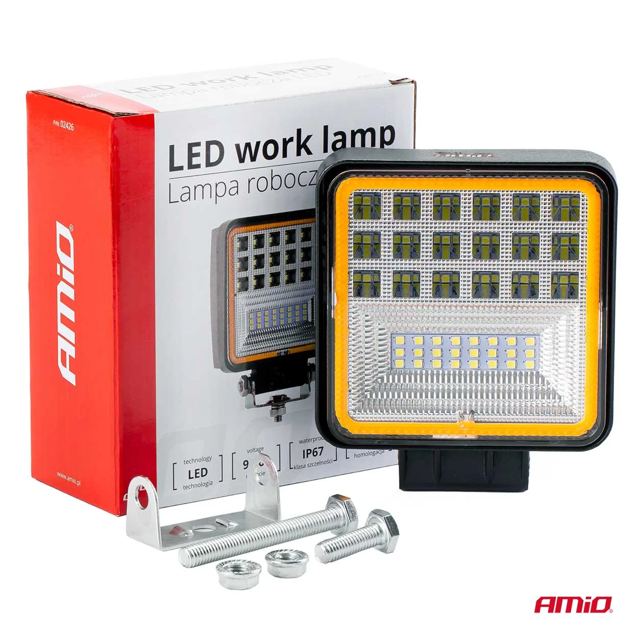 AMIO – Proiector LED pentru Off Road, ATV, SSV, cu functie de semnalizare, culoare 6500K, 3360 lm, tensiune 9 36V, dimensiuni 110 x…