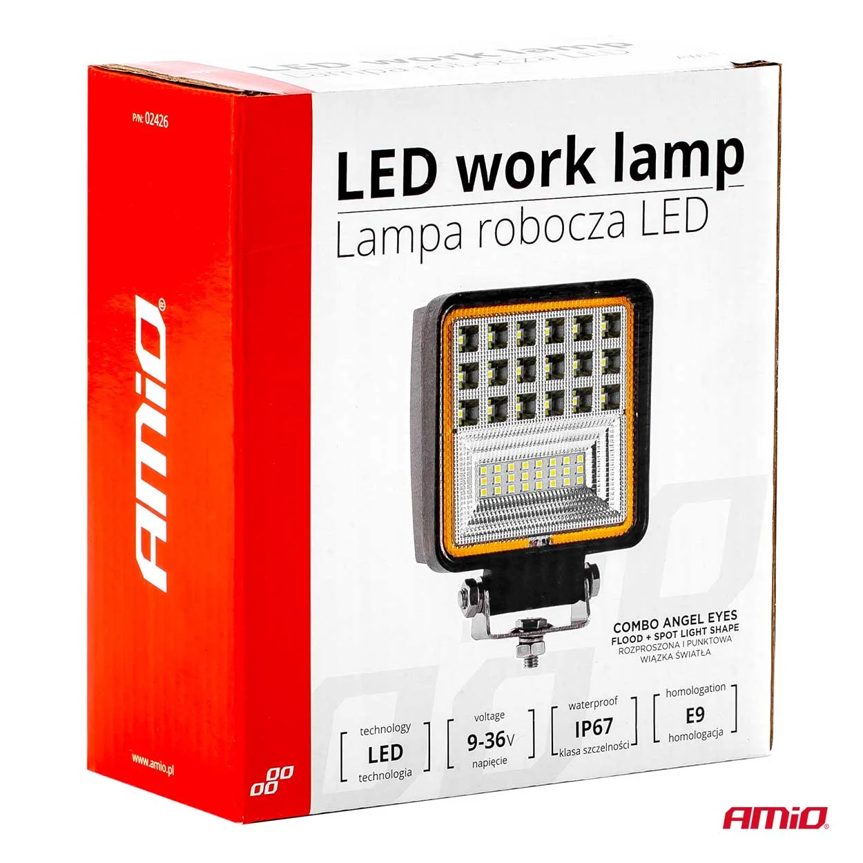 AMIO – Proiector LED pentru Off Road, ATV, SSV, cu functie de semnalizare, culoare 6500K, 3360 lm, tensiune 9 36V, dimensiuni 110 x…