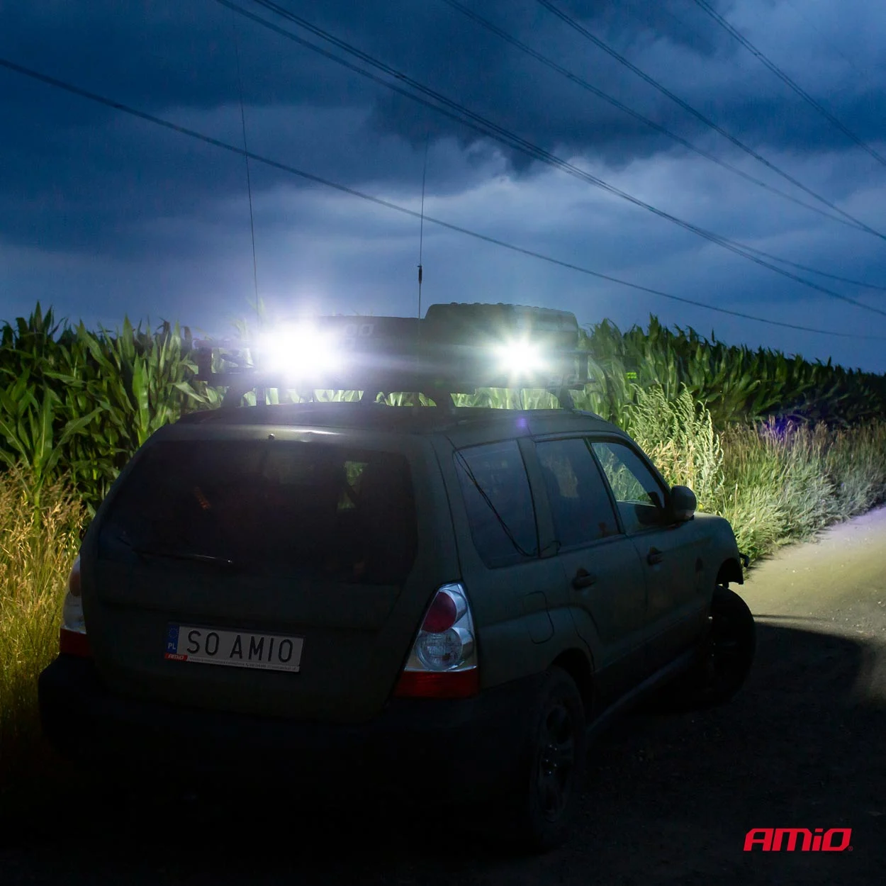 AMIO – Proiector LED pentru Off Road, ATV, SSV, cu functie de semnalizare, culoare 6500K, 3360 lm, tensiune 9 36V, diametru Ø110 mm