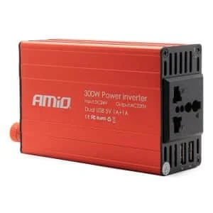 AMIO – Convertor de tensiune 24V > 230V, 300W/600W, 2 x USB 5V
