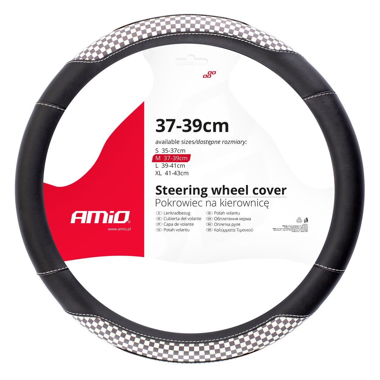 AMIO – Husa volan Racing Flag, SWC 39 M (37 39cm)