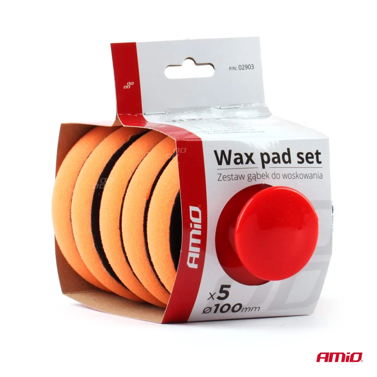 AMIO – Set bureti pentru curatare, polisare si slefuire, 5 x 100 mm, cu maner