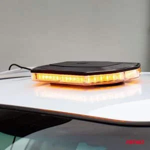 AMIO – Rampa luminoasa girofar, culoare Orange, alimentare 12/24V, 48 LED uri, protectie IP56, montaj cu magnet