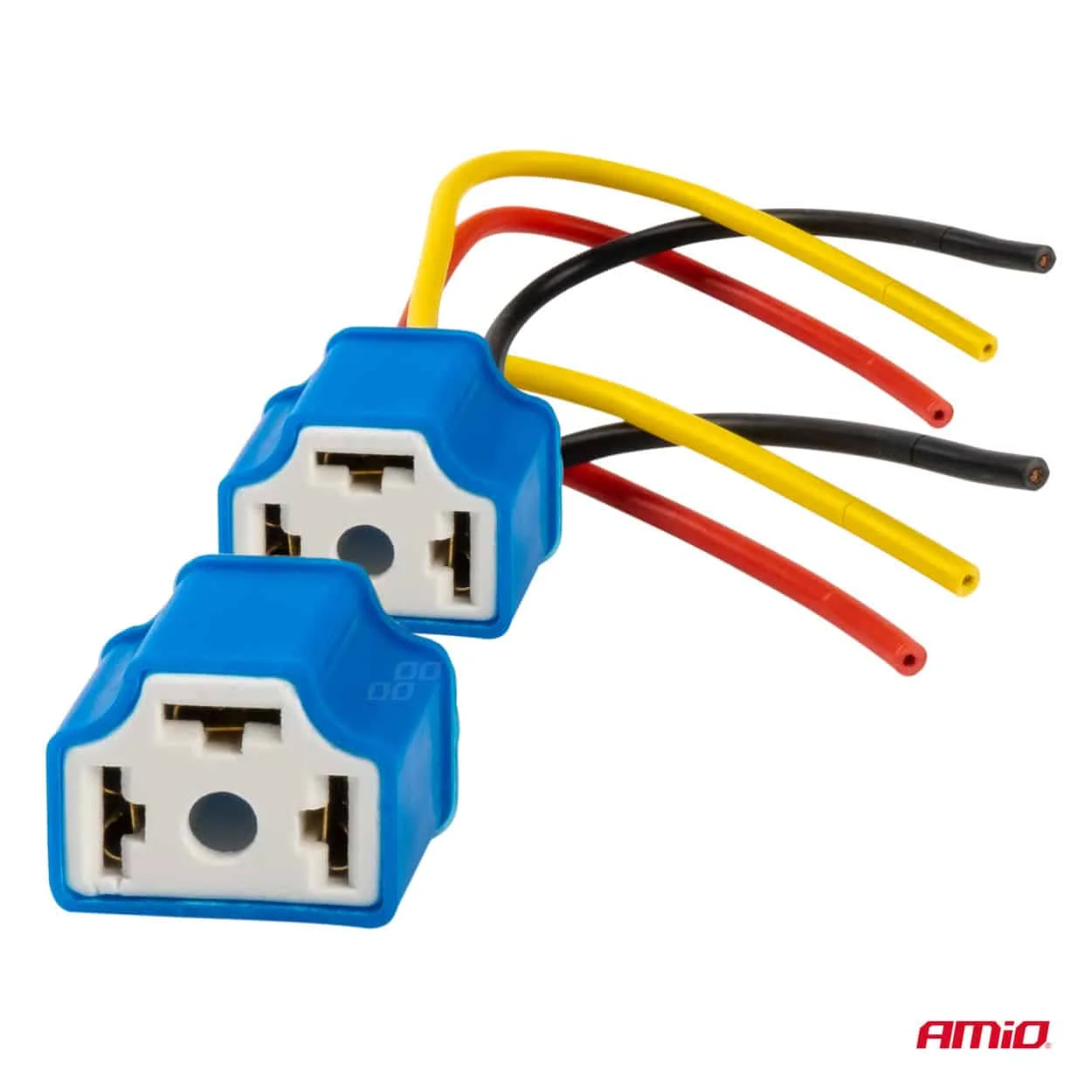 AMIO – Set 2 mufe ceramice soclu H4, rezistente termic, 12 24V