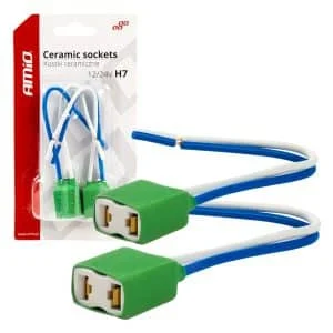 AMIO – Set 2 mufe ceramice soclu H7, rezistente termic