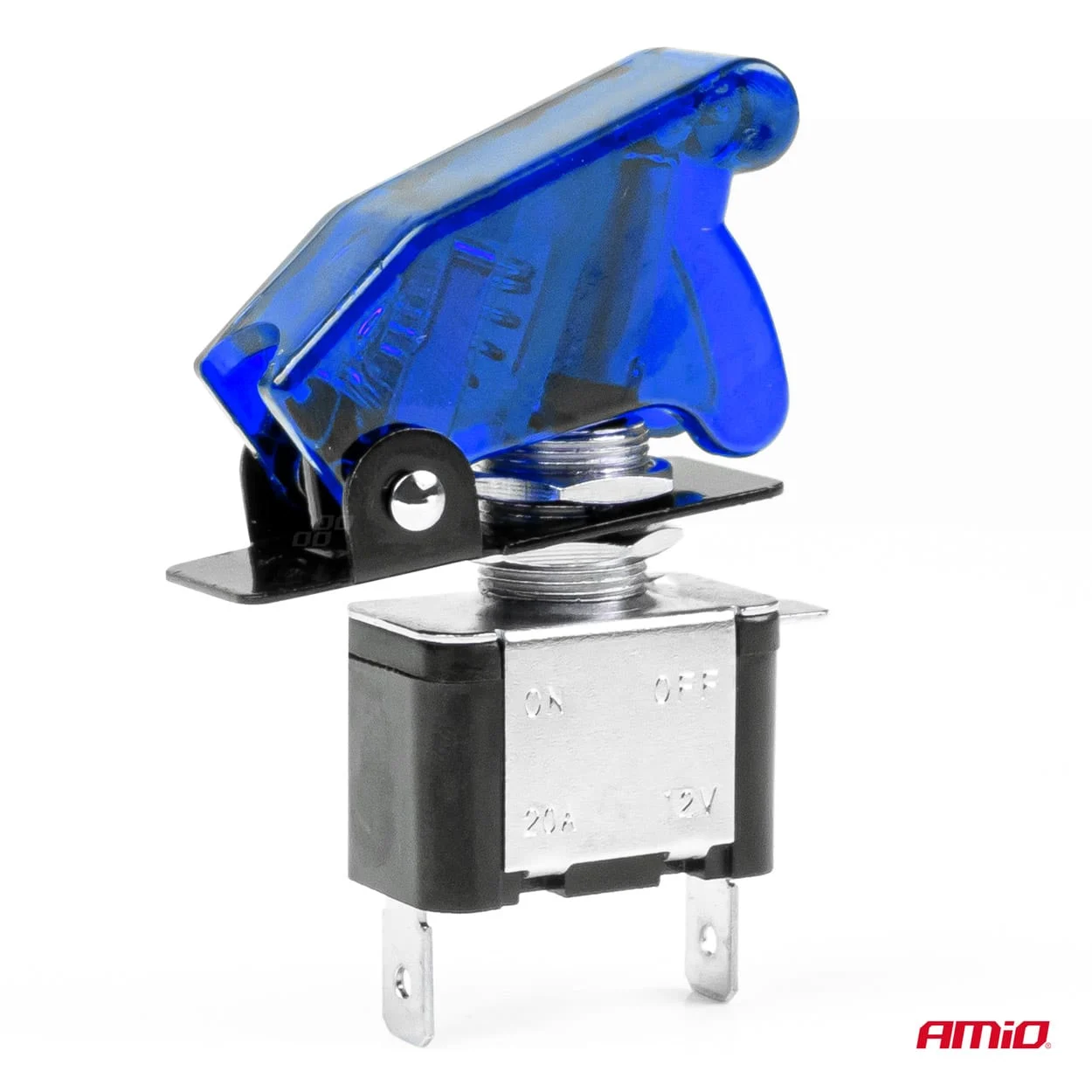 AMIO – Comutator iluminat (intrerupator) cu protectie, destinatie auto, moto, ATV, SSV, Off Road, model "TOP GUN", tensiune 12V 24V…