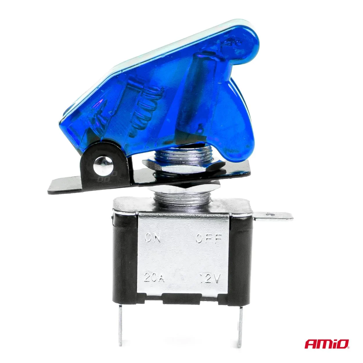 AMIO – Comutator iluminat (intrerupator) cu protectie, destinatie auto, moto, ATV, SSV, Off Road, model "TOP GUN", tensiune 12V 24V…